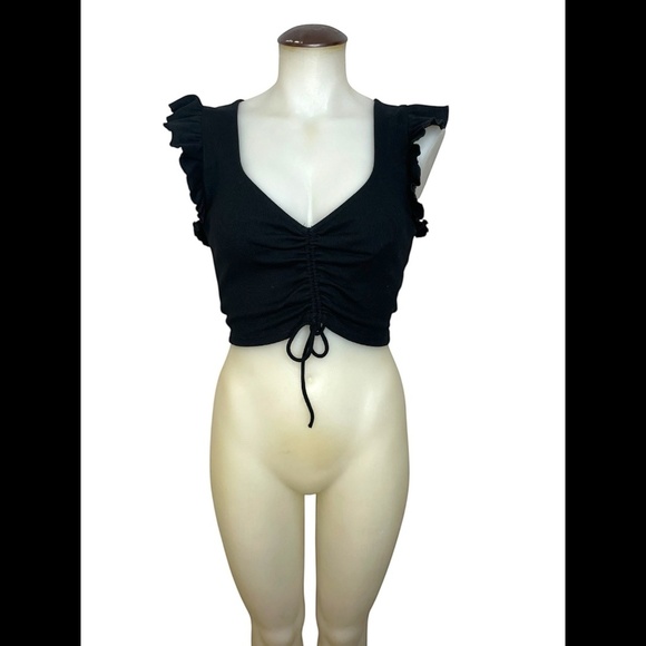 2 Bundle Crop Zara Tops Front Rouching - Picture 7 of 9